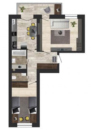 2-кімнатна квартира