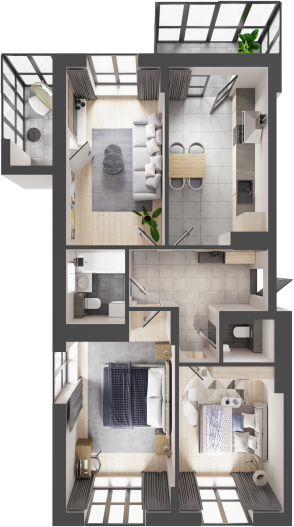 3-кімнатна квартира