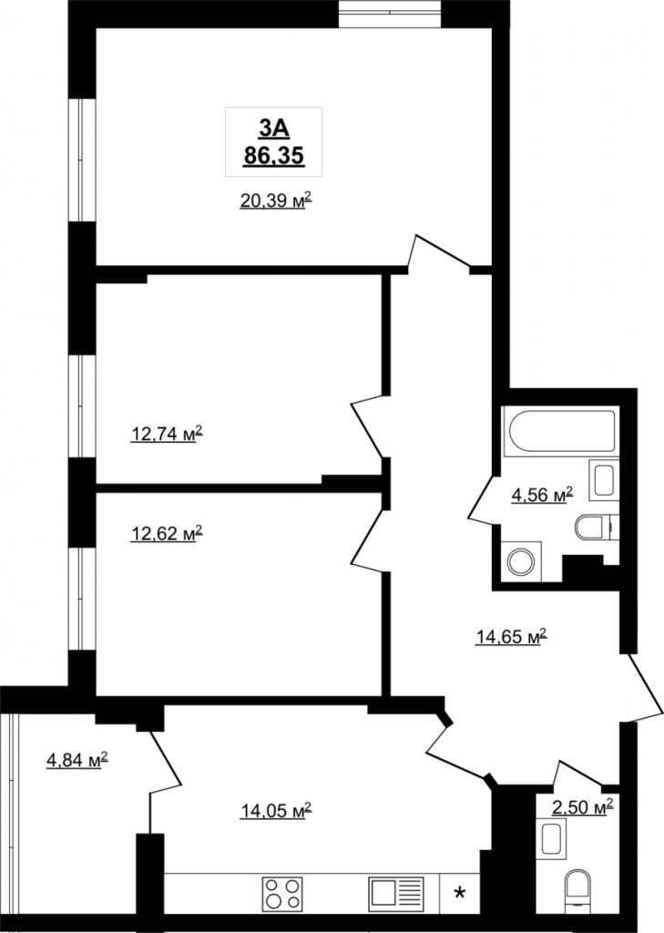 КП 3-1-054 – Креслення квартири
