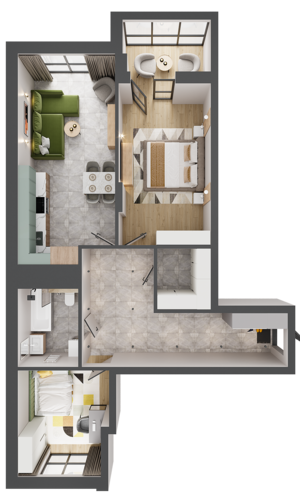 КП 3-1-114 – Фото квартири з меблями
